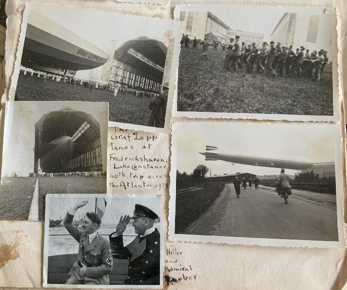 historic Graf Zeppelin Airship photographs etc